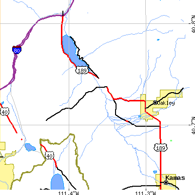 Zip code 84061 close-up map