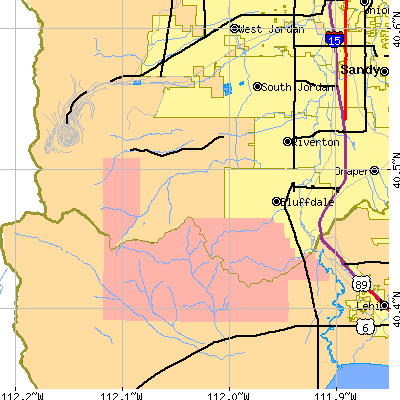 Zip code 84065 close-up map