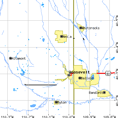Zip code 84066 close-up map