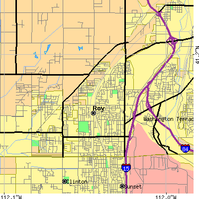Zip code 84067 close-up map