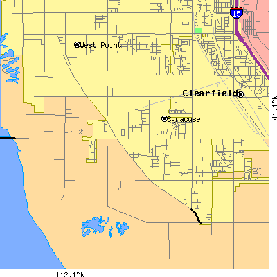 Zip code 84075 close-up map
