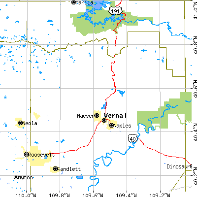 Zip code 84078 close-up map