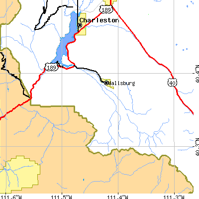 Zip code 84082 close-up map