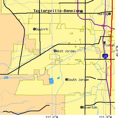 Zip code 84088 close-up map