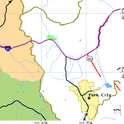 Zip code 84098 close-up map