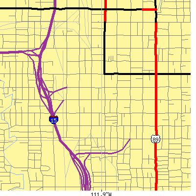 Zip code 84101 close-up map