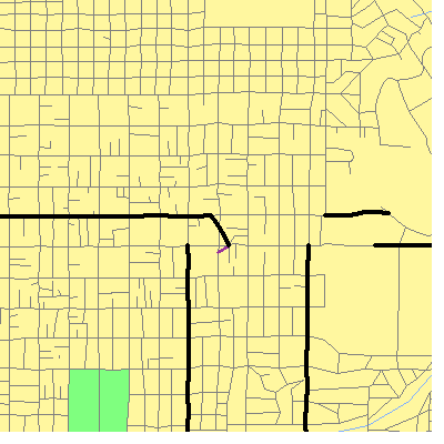 Zip code 84102 close-up map