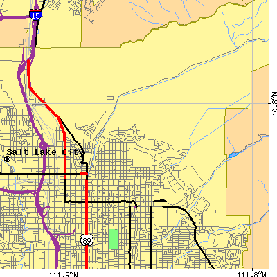 Zip code 84103 close-up map