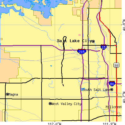 Zip code 84104 close-up map
