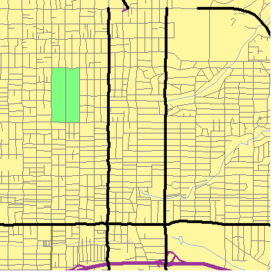 Zip code 84105 close-up map