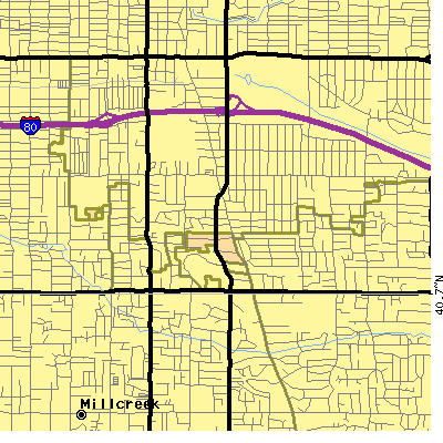 Zip code 84106 close-up map