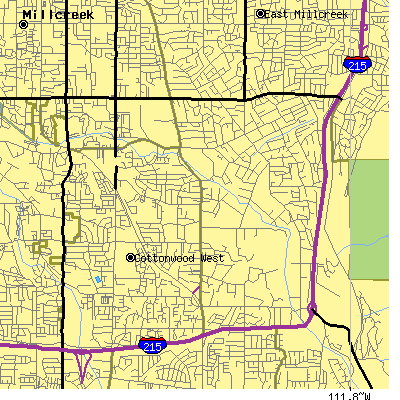 Zip code 84117 close-up map