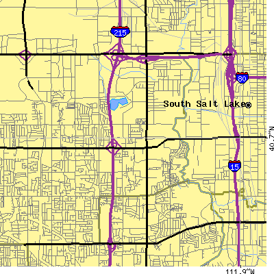 Zip code 84119 close-up map
