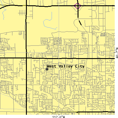 Zip code 84120 close-up map