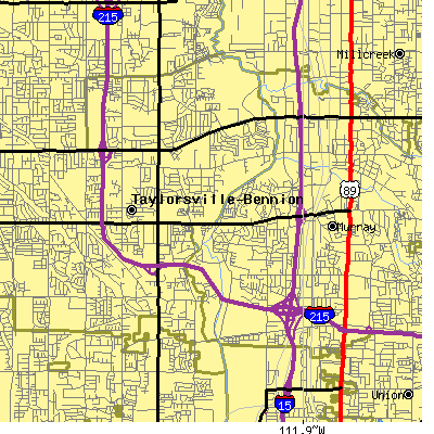 Zip code 84123 close-up map