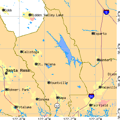 Zip code 94558 close-up map
