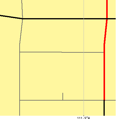 Zip code 84180 close-up map