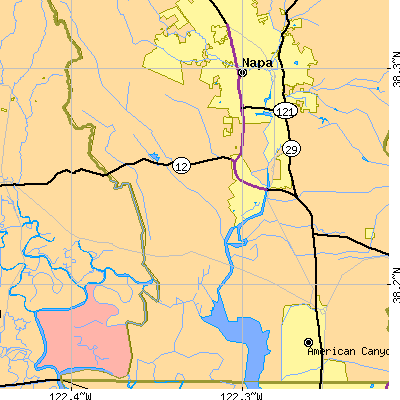 Zip code 94559 close-up map