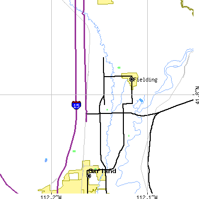 Zip code 84312 close-up map
