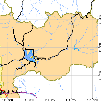 Zip code 84317 close-up map