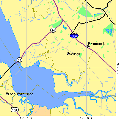 Zip code 94560 close-up map