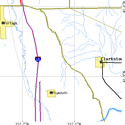 Zip code 84330 close-up map