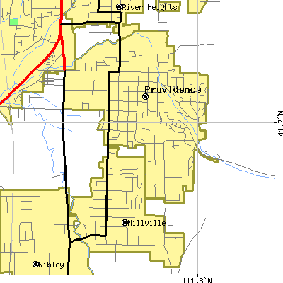 Zip code 84332 close-up map