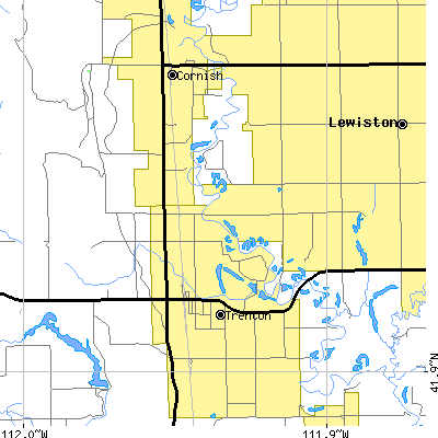 Zip code 84338 close-up map