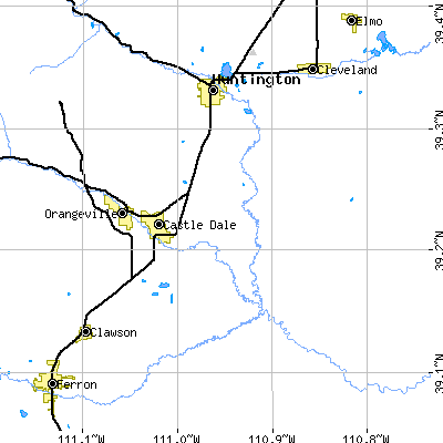 Zip code 84513 close-up map