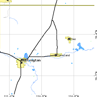 Zip code 84518 close-up map
