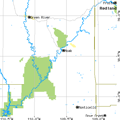 Zip code 84532 close-up map