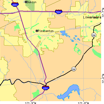 Zip code 94566 close-up map
