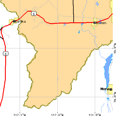 Zip code 84626 close-up map