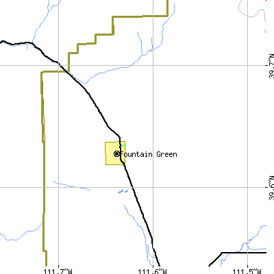 Zip code 84632 close-up map