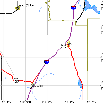 Zip code 84656 close-up map