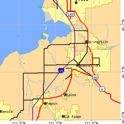 Zip code 84660 close-up map