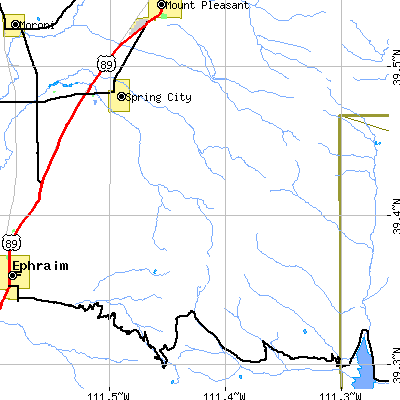 Zip code 84662 close-up map