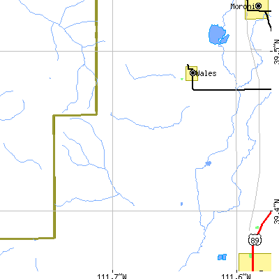 Zip code 84667 close-up map