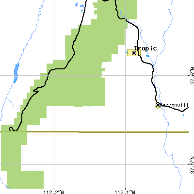 Zip code 84718 close-up map