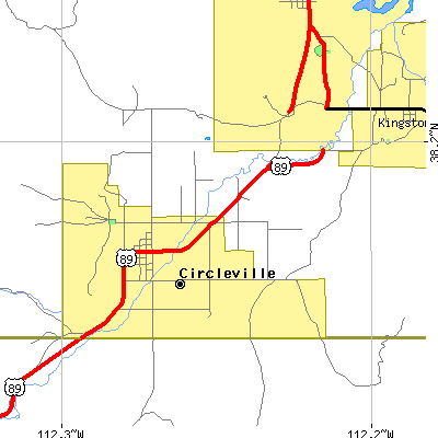 Zip code 84723 close-up map