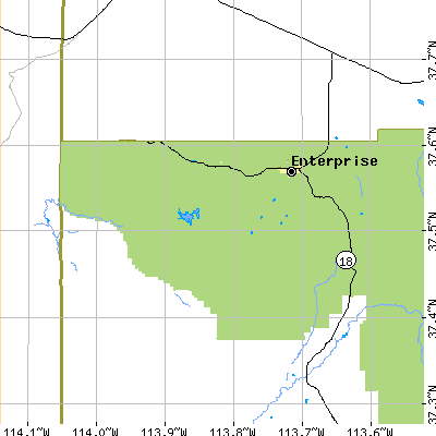 Zip code 84725 close-up map
