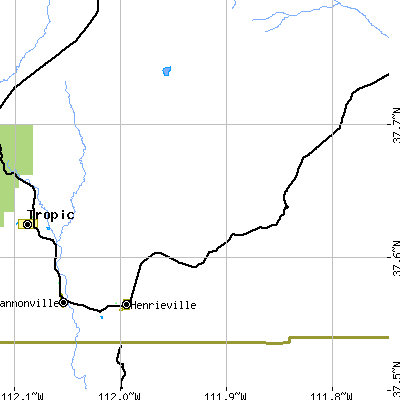 Zip code 84736 close-up map