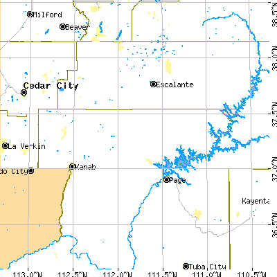 Zip code 84741 close-up map