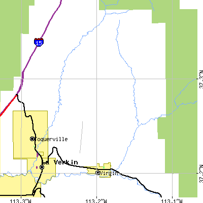 Zip code 84745 close-up map