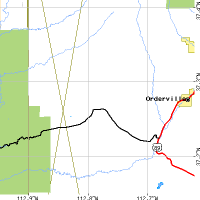 Zip code 84755 close-up map