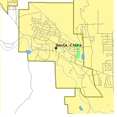 Zip code 84765 close-up map