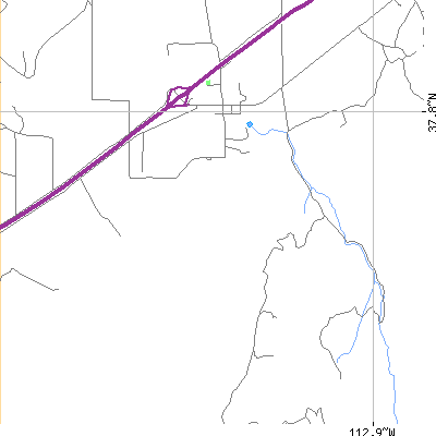 Zip code 84772 close-up map