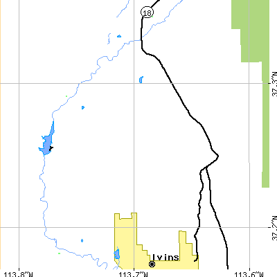 Zip code 84783 close-up map