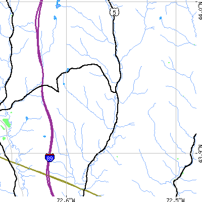 Zip code 05061 close-up map