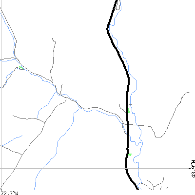 Zip code 05083 close-up map